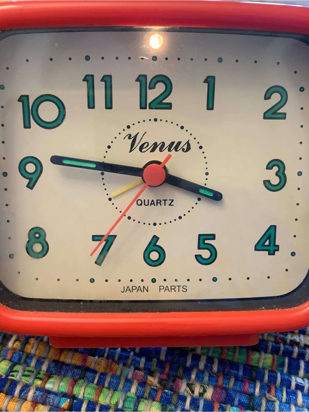 Venus RETRO red plastic clock from Japan
